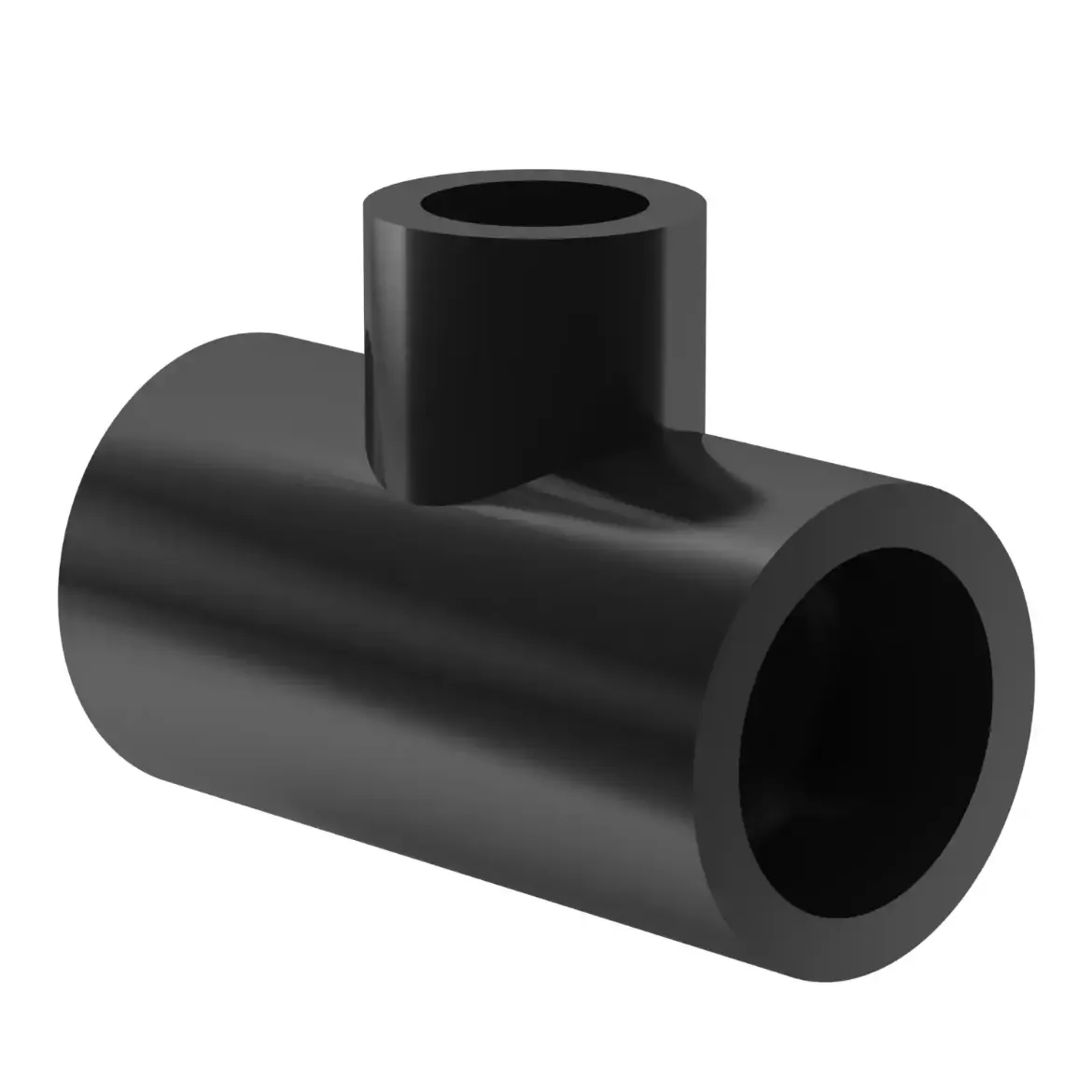 Picture of Tee reduced:40/25 MOP 16bar injection moulded Socket-welding PE 100-RC black
