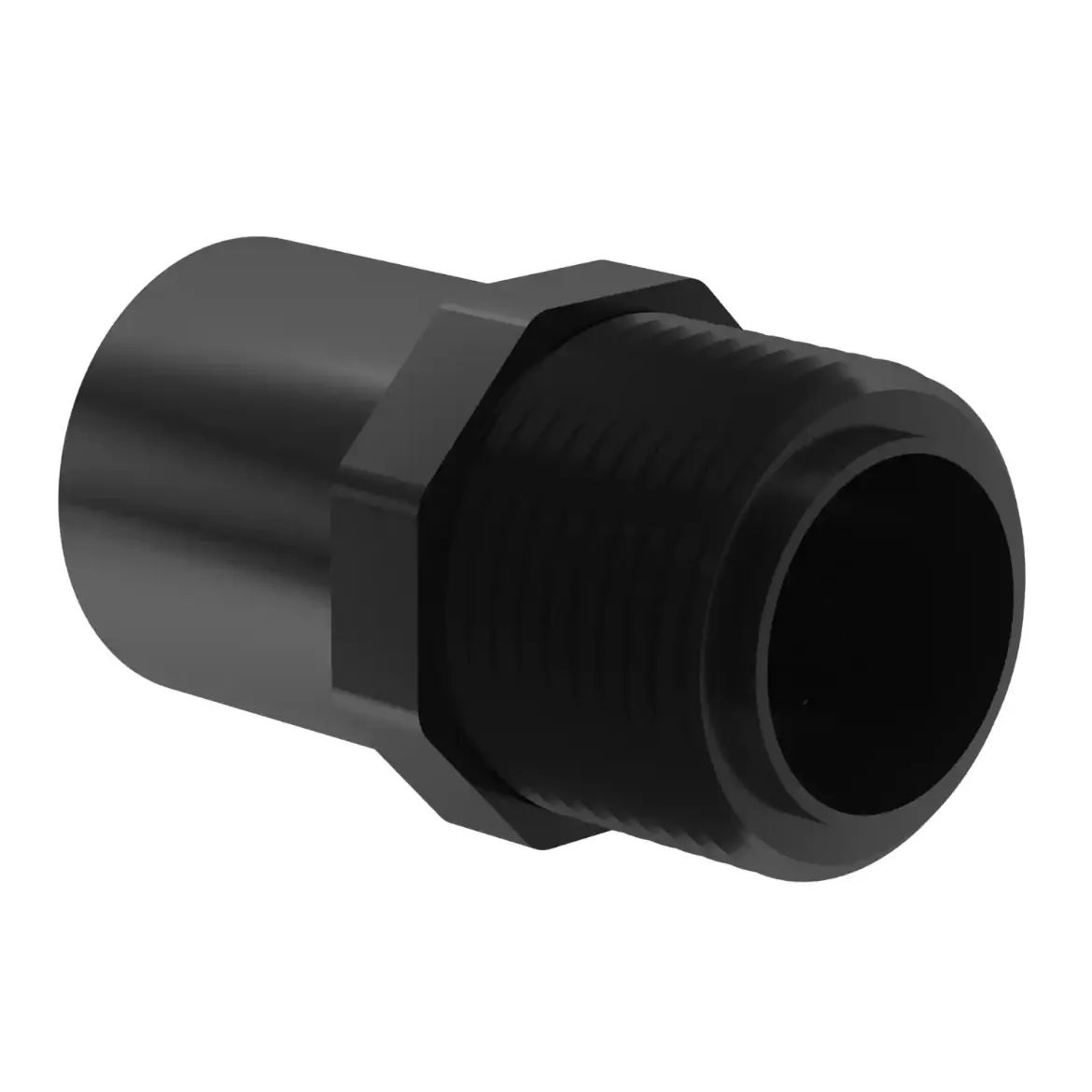 Picture of Adaptor Male Thread:63X2in SDR11 ISO S-5 NPT-thread injection moulded Butt-welding PE 100-RC black