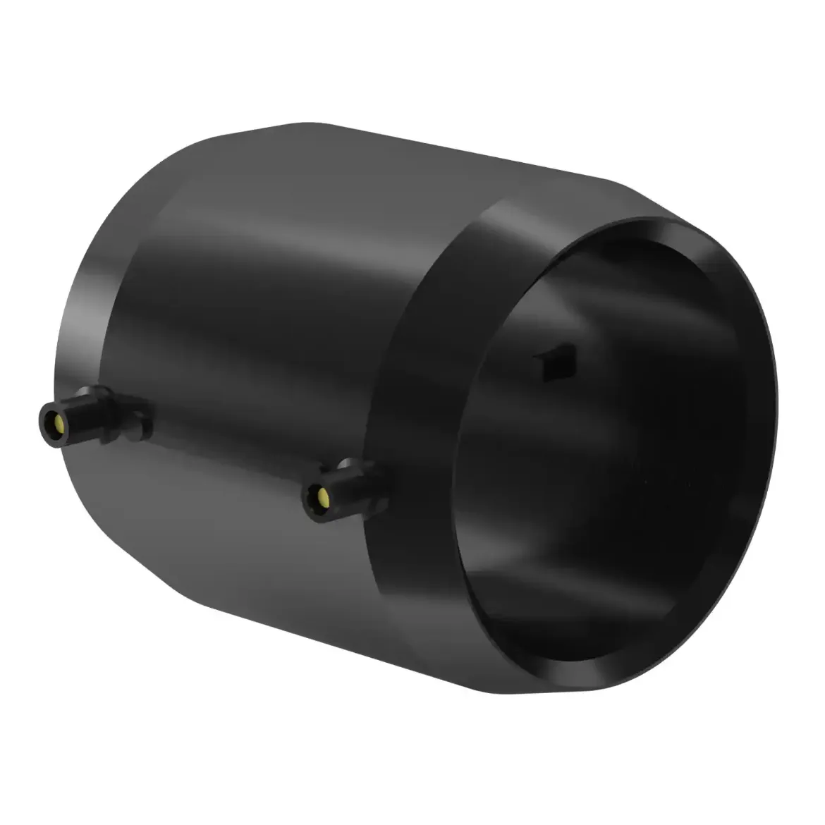 Picture of E-Coupler:500 SDR33-17 MOP water 10bar/gas 6bar injection moulded Electro-fusion W/P PE 100-RC black
