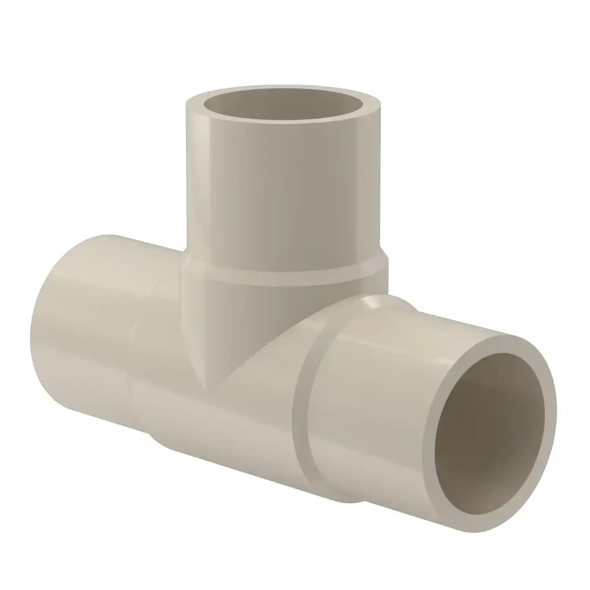 Picture of Tee:110X10.0 SDR11 ISO S-5 long spigot injection moulded Butt+E-socket-welding PPR grey