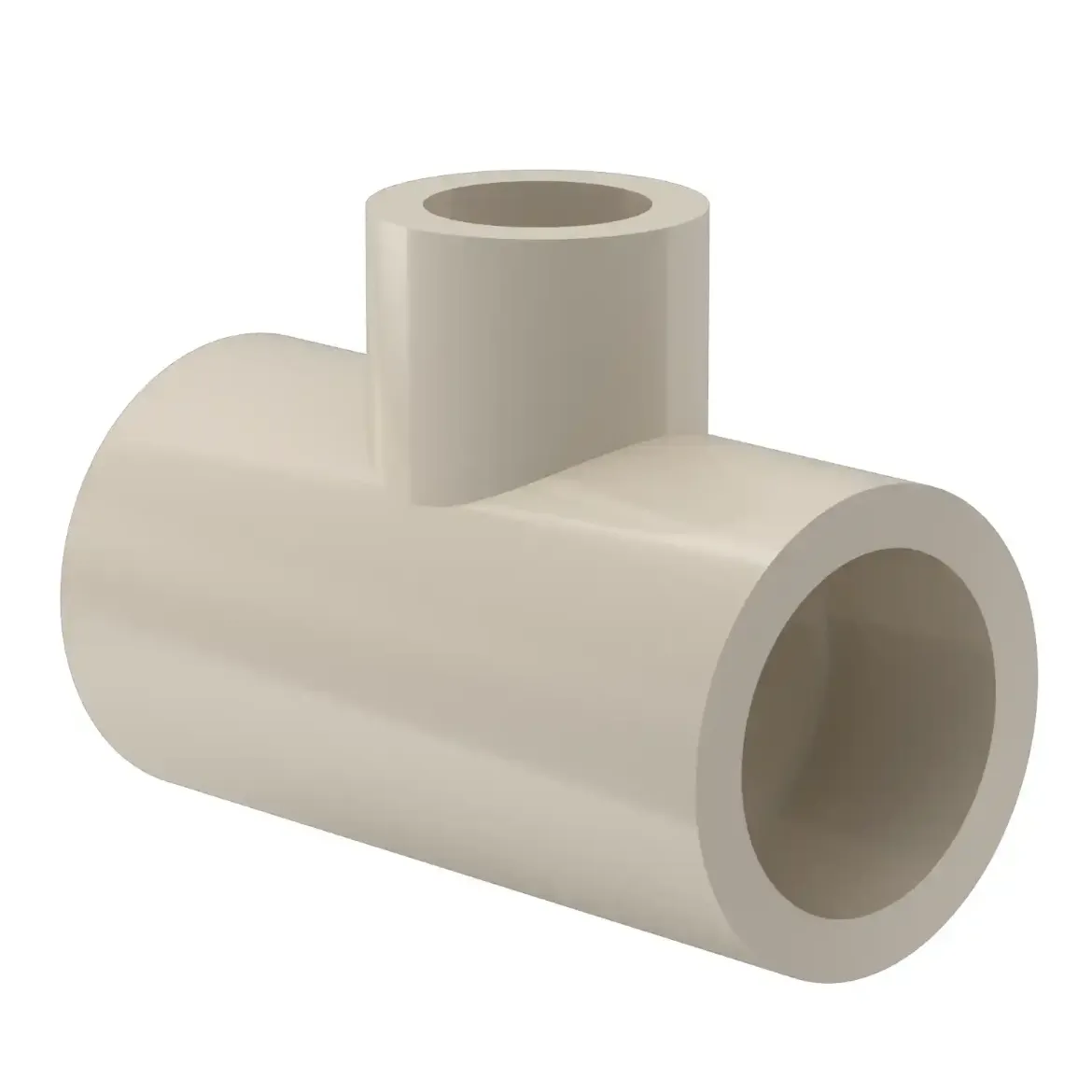 Picture of Tee reduced:50/32 MOP 20bar injection moulded Socket-welding PPR grey