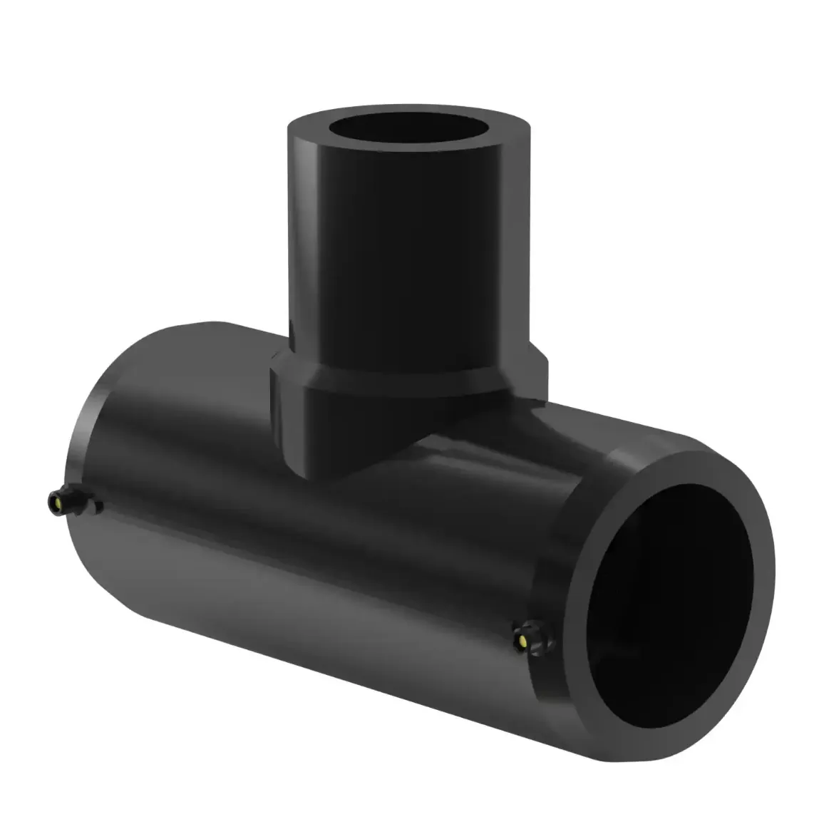 Picture of E-Tee:20 SDR11-7.4 MOP water 16bar/gas 10bar injection moulded Electro-fusion W/P PE 100-RC black