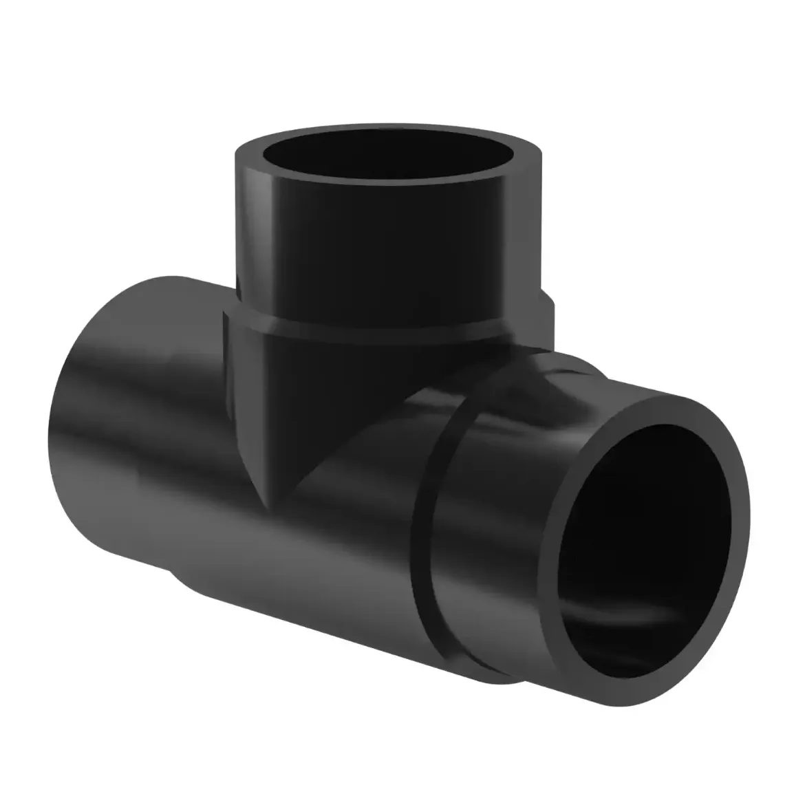 Picture of Tee:140X12.7 SDR11 ISO S-5 short spigot injection moulded Butt-welding PE 100-RC black