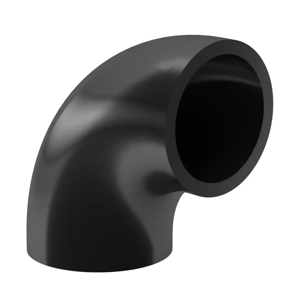 Picture of Bend 90deg 125X3.9 SDR33 short spigot injection moulded Butt-welding PE 100-RC black