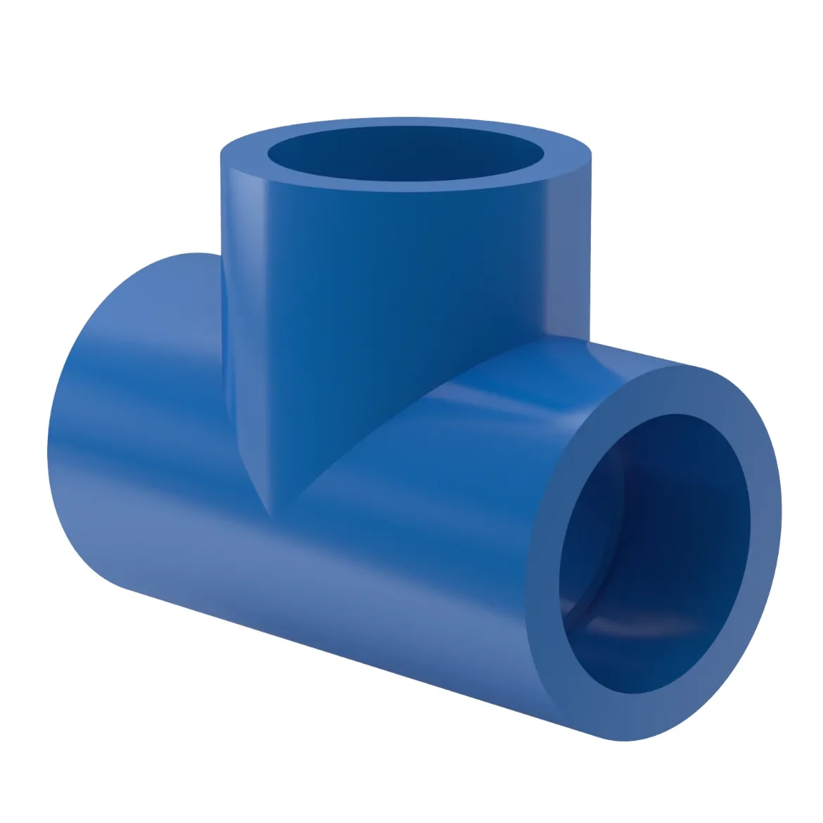 Picture of Tee:50 MOP 16bar injection moulded Socket-welding PE 100 blue